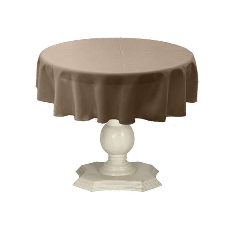 Tablecloth Dull Bridal Satin Fabric - Solid Color, 45" Round (1 Piece)