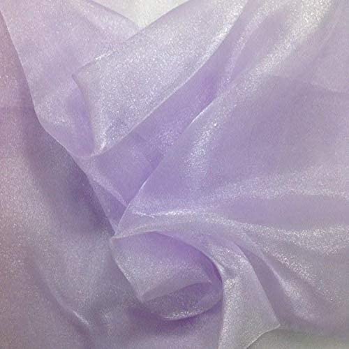 1 Yard Sparkle Crystal Sheer Organza Fabric, 60? Wide Shiny 100% Polyester Fabric for Fashion, Crafts, Decorations
