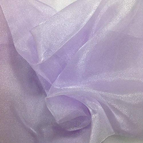 1 Yard Sparkle Crystal Sheer Organza Fabric, 60? Wide Shiny 100% Polyester Fabric for Fashion, Crafts, Decorations