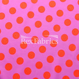E-Z Dots Matte Nylon Spandex Fabric - Multicolor Polka Dots, 58/60" Width (1 Yard)