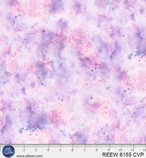 Cotton Wideback Fabric Lavender Purple Underwater Reef 108"
