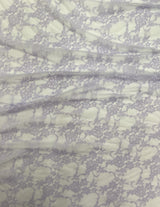 Lavender Stretch Lace Nylon Spandex Fabric - Shimmery Floral Lace, Lavender, 58/60" Width (1 Yard)