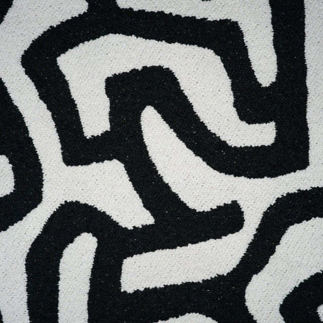 Polyester Upholstery Fabric by the Yard - Lea Tuxedo Modern Pattern