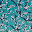 Swim Knit Leaves on Teal 30" Remnant