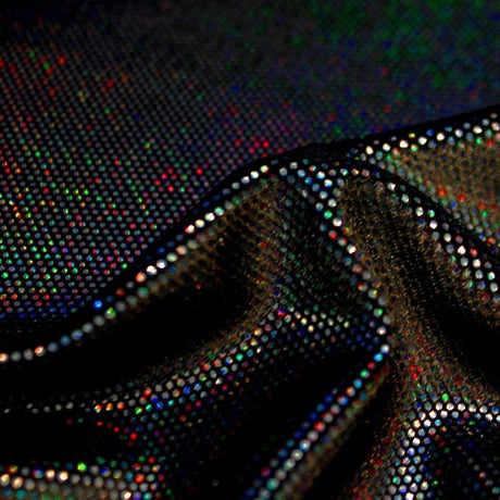 Legacy Foiled Stretch Velvet Fabric - Holographic Foil, 4-Way Stretch, 56" Width (1 Yard)