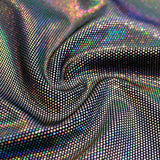 Foiled Stretch Velvet Fabric