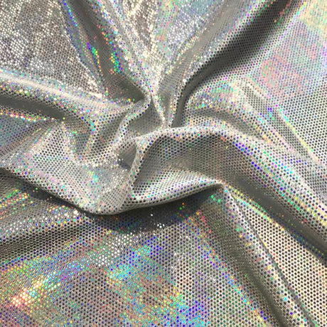 Legacy Foiled Stretch Velvet Fabric - Holographic Foil, 4-Way Stretch, 56" Width (1 Yard)