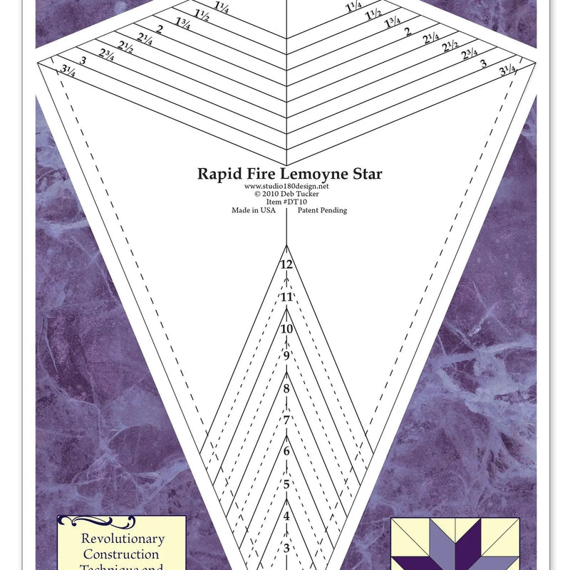 Acrylic Lemoyne Star Ruler Quilting Template