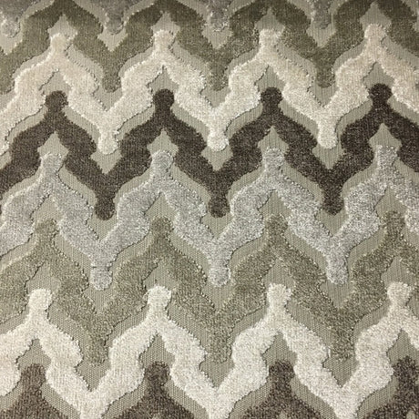 Cut Velvet Upholstery Fabric Presley Chevron Pattern