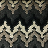 Cut Velvet Upholstery Fabric Presley Chevron Pattern