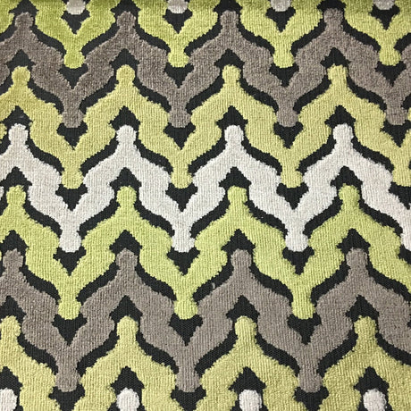Cut Velvet Upholstery Fabric Presley Chevron Pattern