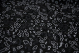 Foil Printed Spandex Leopard Black