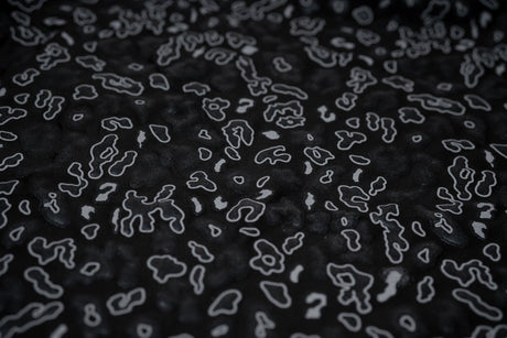 Leo Party Foil Printed Spandex Fabric - Black/Multicolored Leopard Foil Print, 56" Width (1 Yard)