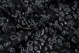 Leo Party Foil Printed Spandex Fabric - Black Leopard Foil Print, 56" Width (1 Yard)