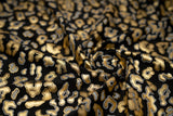 Leo Party Foil Printed Spandex Fabric - Black/Multicolored Leopard Foil Print, 56" Width (1 Yard)