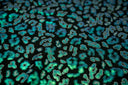 Leo Party Foil Printed Spandex Fabric - Black/Multicolored Leopard Foil Print, 56" Width (1 Yard)