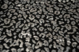 Foil Printed Spandex Leopard Black