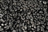 Leo Party Foil Printed Spandex Fabric - Black/Multicolored Leopard Foil Print, 56" Width (1 Yard)
