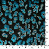Foil Printed Spandex Leopard Black
