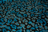 Leo Party Foil Printed Spandex Fabric - Black/Multicolored Leopard Foil Print, 56" Width (1 Yard)