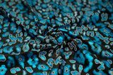 Leo Party Foil Printed Spandex Fabric - Black/Multicolored Leopard Foil Print, 56" Width (1 Yard)