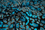 Leo Party Foil Printed Spandex Fabric - Black/Multicolored Leopard Foil Print, 56" Width (1 Yard)