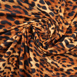 Leopard Spotted Safari Printed Nylon Spandex Fabric - Leopard Print, Blue, 55/56" Width (1 Yard)