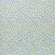 Swim Knit Periwinkle Light Blue Leopard on Light Yellow