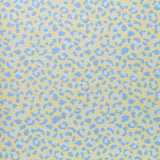 Swim Knit Periwinkle Light Blue Leopard on Light Yellow