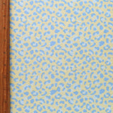 Swim Knit Periwinkle Light Blue Leopard on Light Yellow