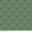 Cotton Print Fabric Sage Damask Fish & Foliage 43/44"