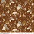 Cotton Print Fabric Let's Wander Mountain Music Brown 43/44