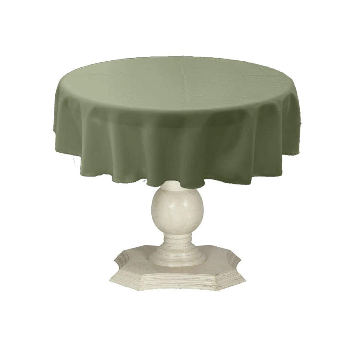 Tablecloth Dull Bridal Satin Fabric - Solid Color, 42" Round (1 Piece)