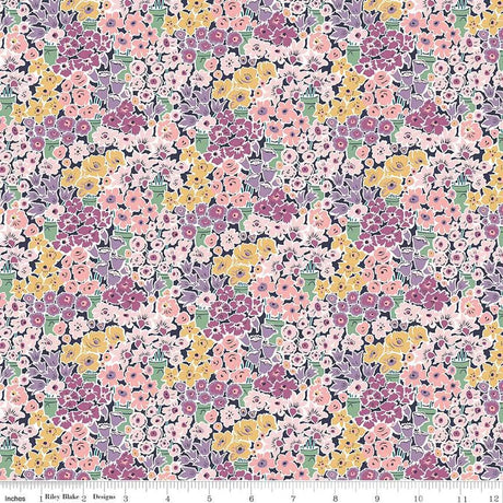 Cotton Print Liberty Rossellie Blooms Fabric 44/45"