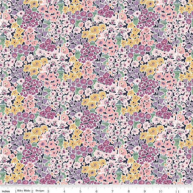 Cotton Print Liberty Rossellie Blooms Fabric 44/45"