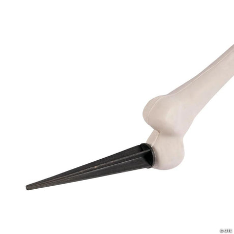 Life-Size Plastic Skeleton Halloween Yard Decoration with Stakes, showing a detailed skeletal bone design