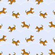 Cotton Print Light Blue Classic Winnie Tigers Fabric 43/44"
