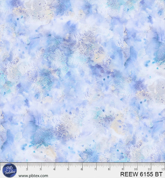 Cotton Wideback Fabric Light Blue Underwater Reef 108"