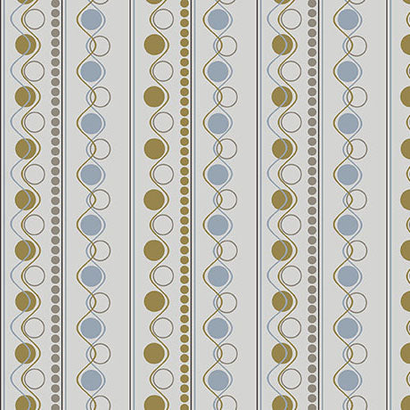 Cotton Geo Stripe Fabric Light Gray Modern Refinement 43/44"