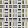 Cotton Print Light Gray Striped Squares Fabric 43/44"