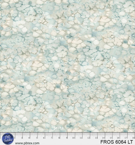 Cotton Print Light Teal Aqua Frost 44/45 Fabric