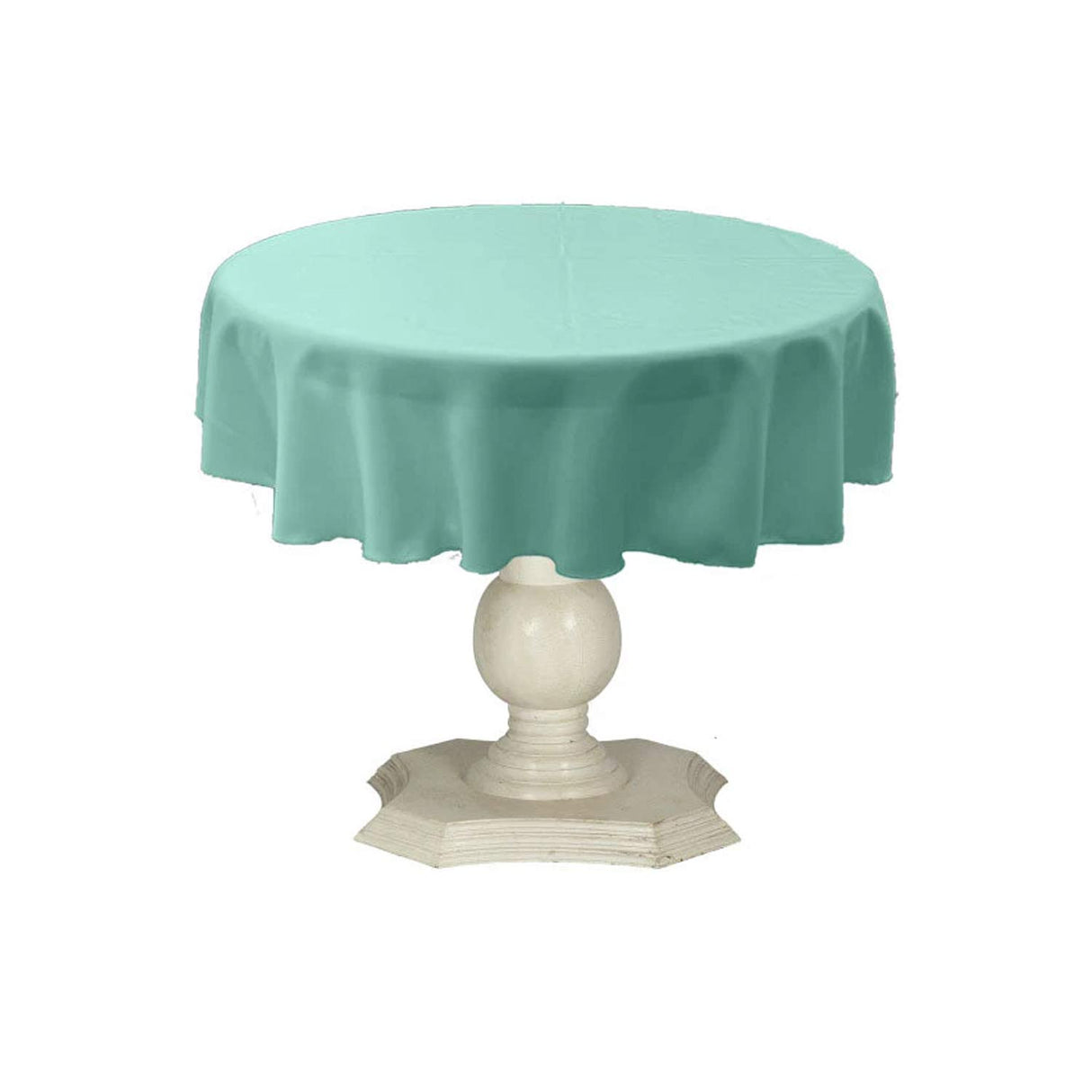 Tablecloth Dull Bridal Satin Fabric - 36" Round, Solid Color (1 Piece)