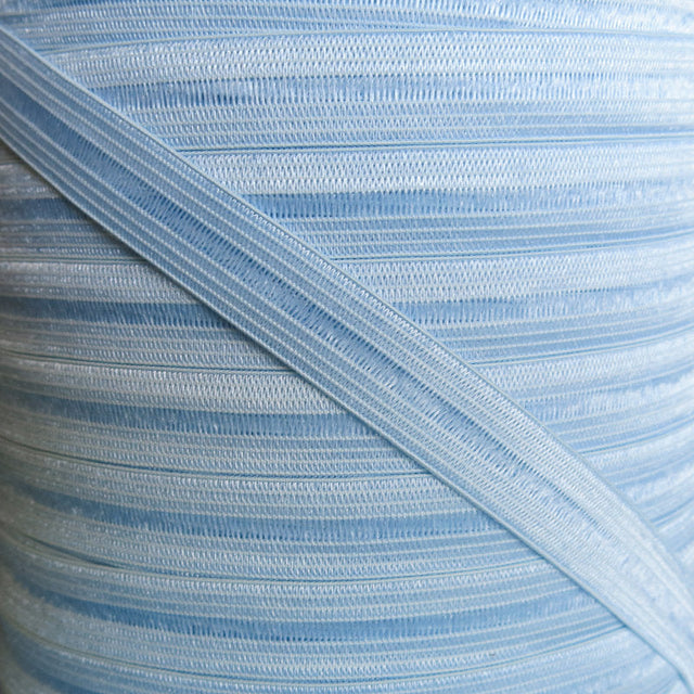 Fold Over Elastic Light Blue Trim 1/2 Inch