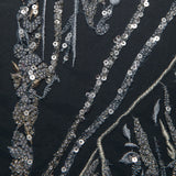 1 Yard P Soft Tulle Lace Fabric Embroidered Sequined Elegant Beautiful Design 52" Wide