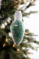 6.5"Plastic Clear Retro Light Bulb Ornament