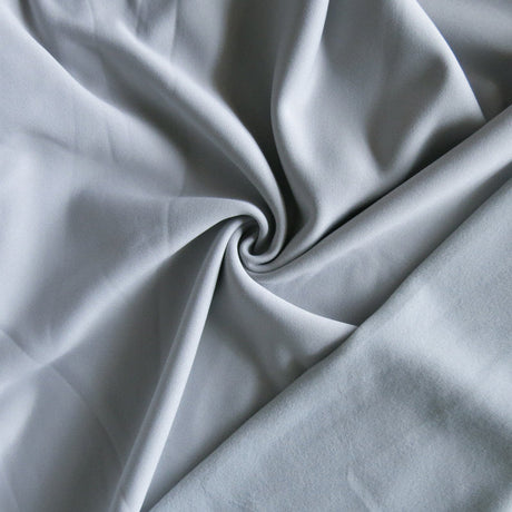 Polartec Powerstretch Fleece Knit Fabric Silver Grey