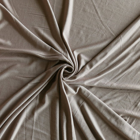 Bamboo Spandex Jersey Knit Fabric - Light Toffee