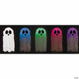 Light-Up LED Hanging Terrified Face Shaggy Ghost Halloween Decoration