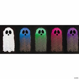 Light-Up LED Hanging Terrified Face Shaggy Ghost Halloween Decoration