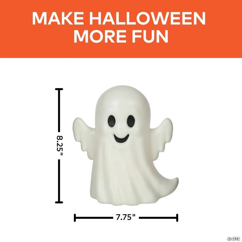 Light-Up Smiling Ghost with Arms Tabletop Halloween Decoration
